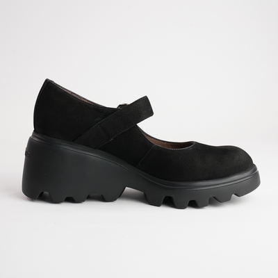 Celine Black Nubuck Leather Heels