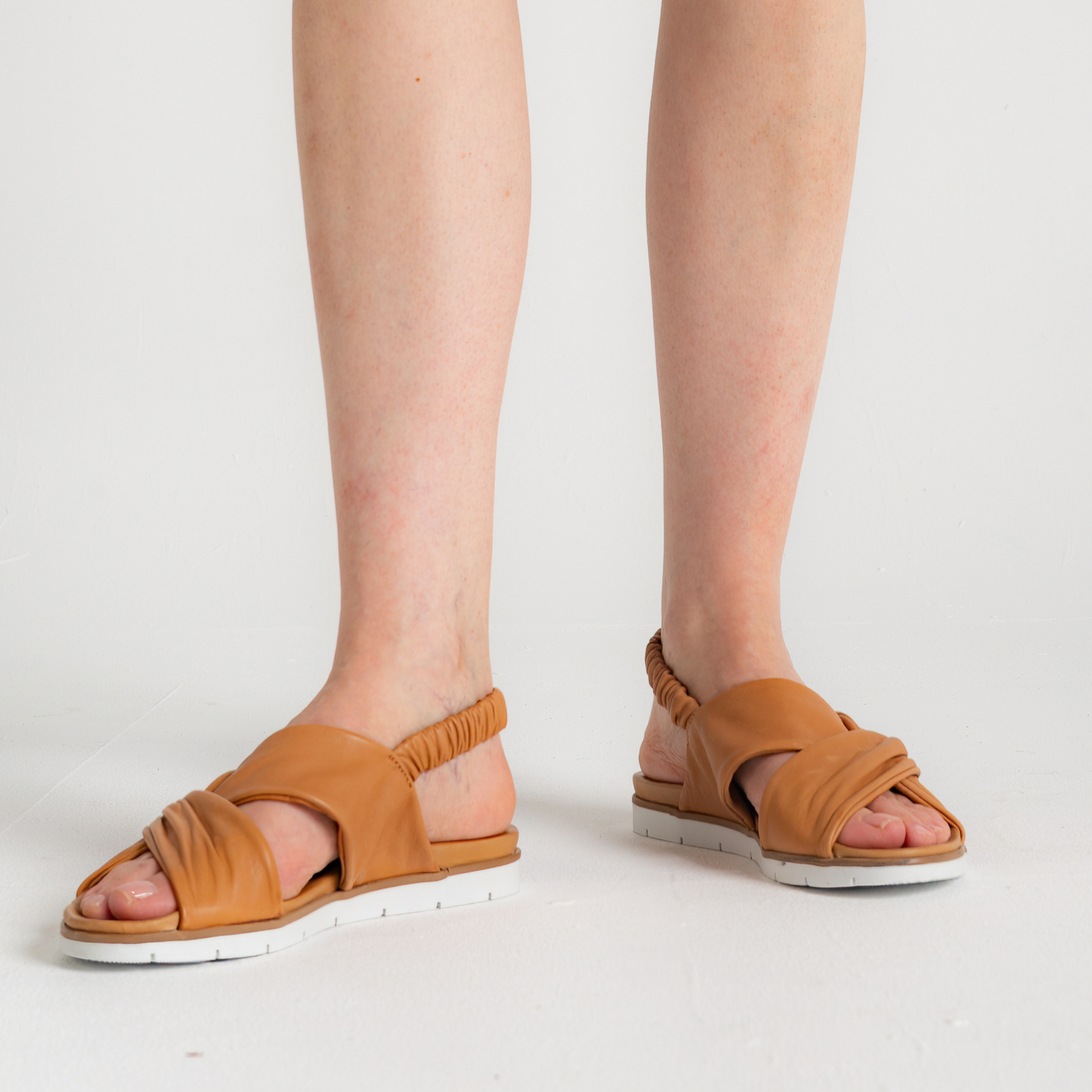 Yara Tan Leather Sandals