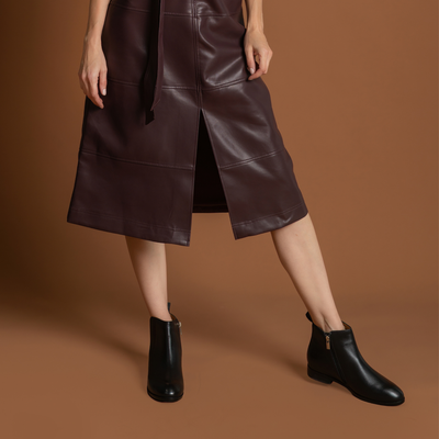 Austen Ii Black Leather Ankle Boots