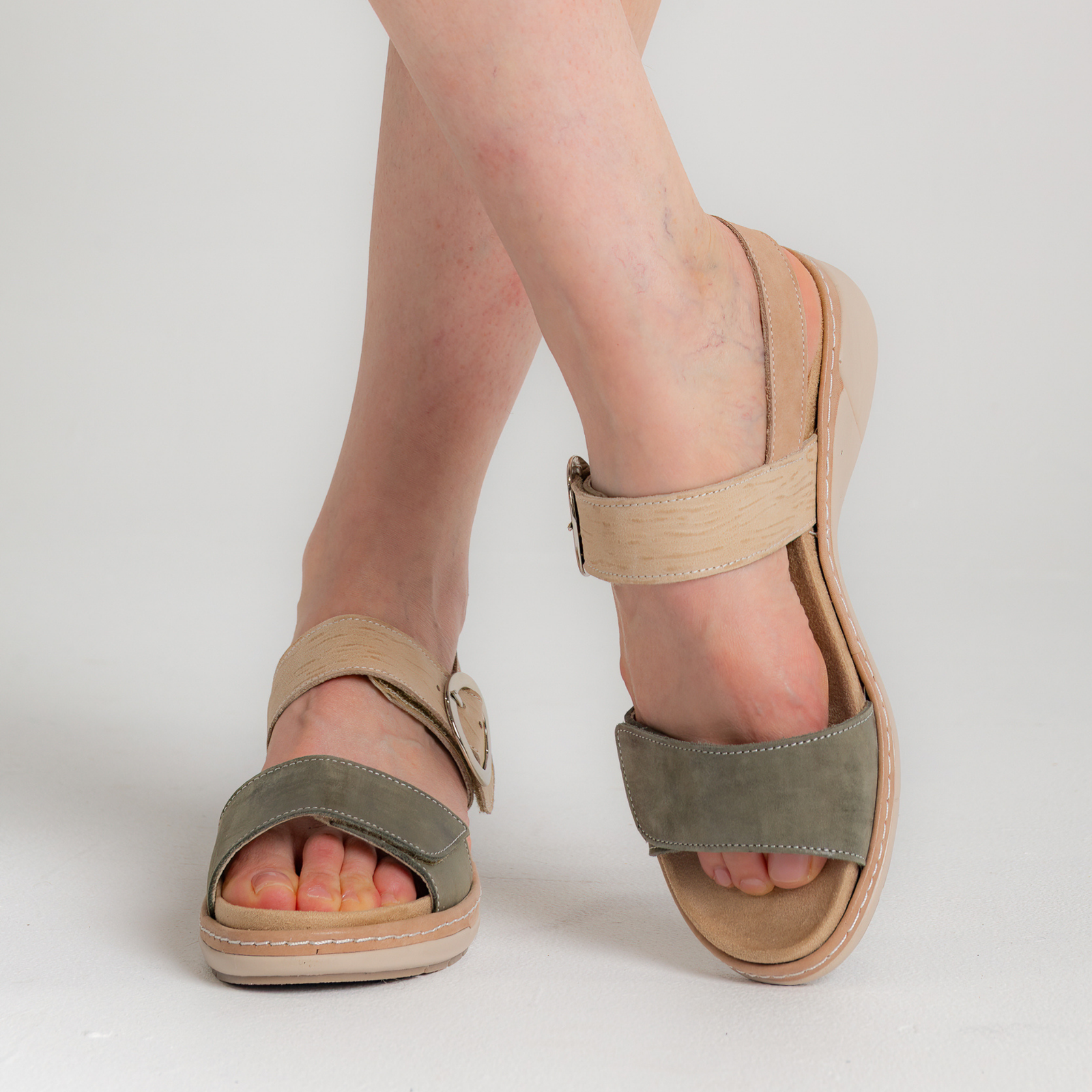 Dixie Sandy Multi Leather Sandals