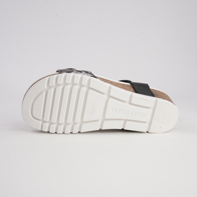 Quinn 02 Schwarz Combi Leather Sandals