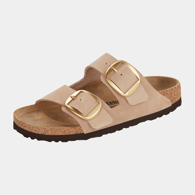 Arizona Big Buckle Sandcastle Nubuck Leather Sandals