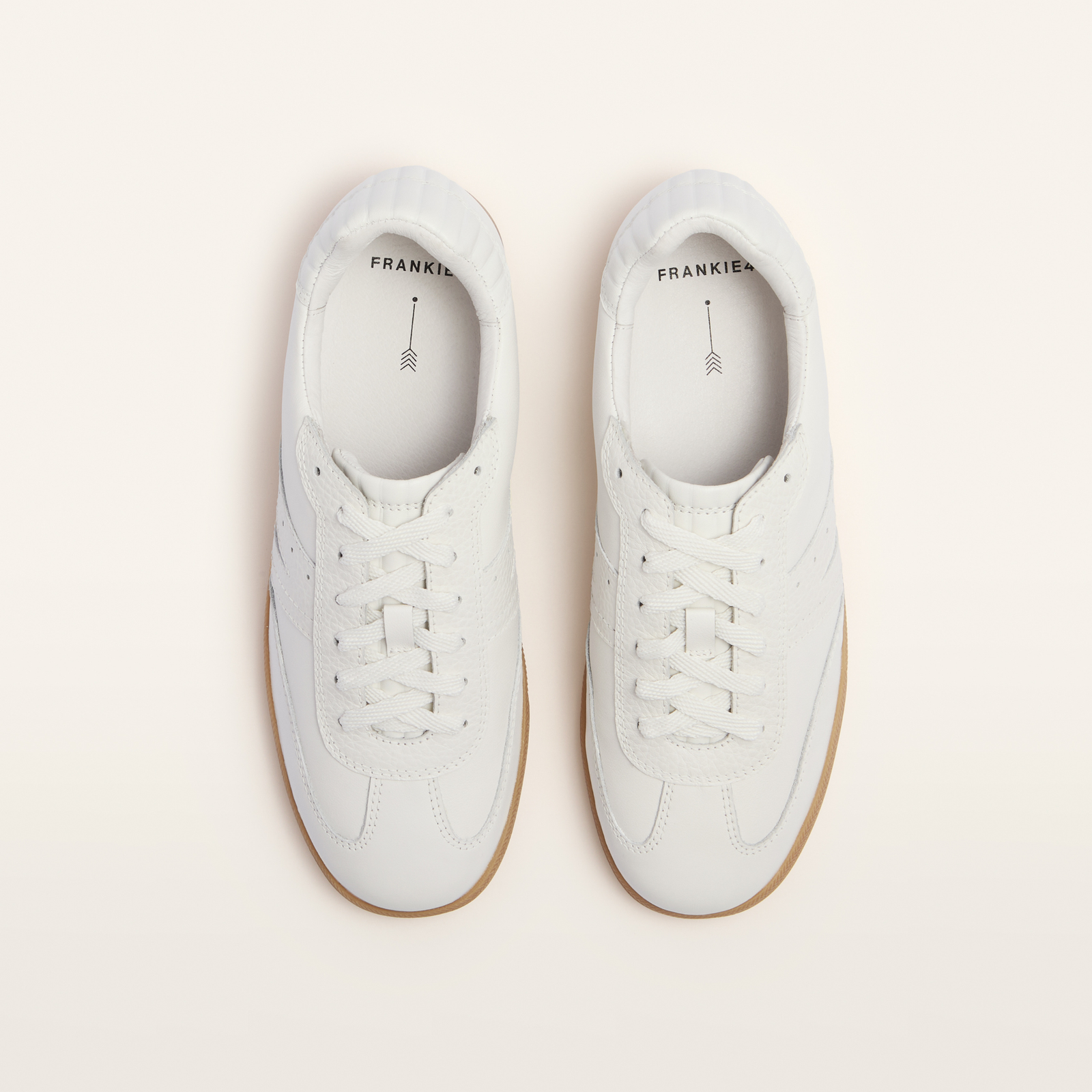 Levi White Soft Emboss Leather Sneakers