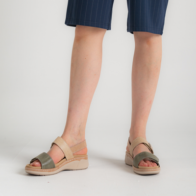 Dixie Sandy Multi Leather Sandals