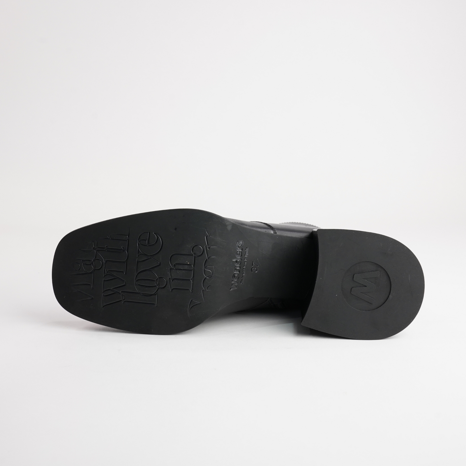 Vesper Black Leather Ankle Boots