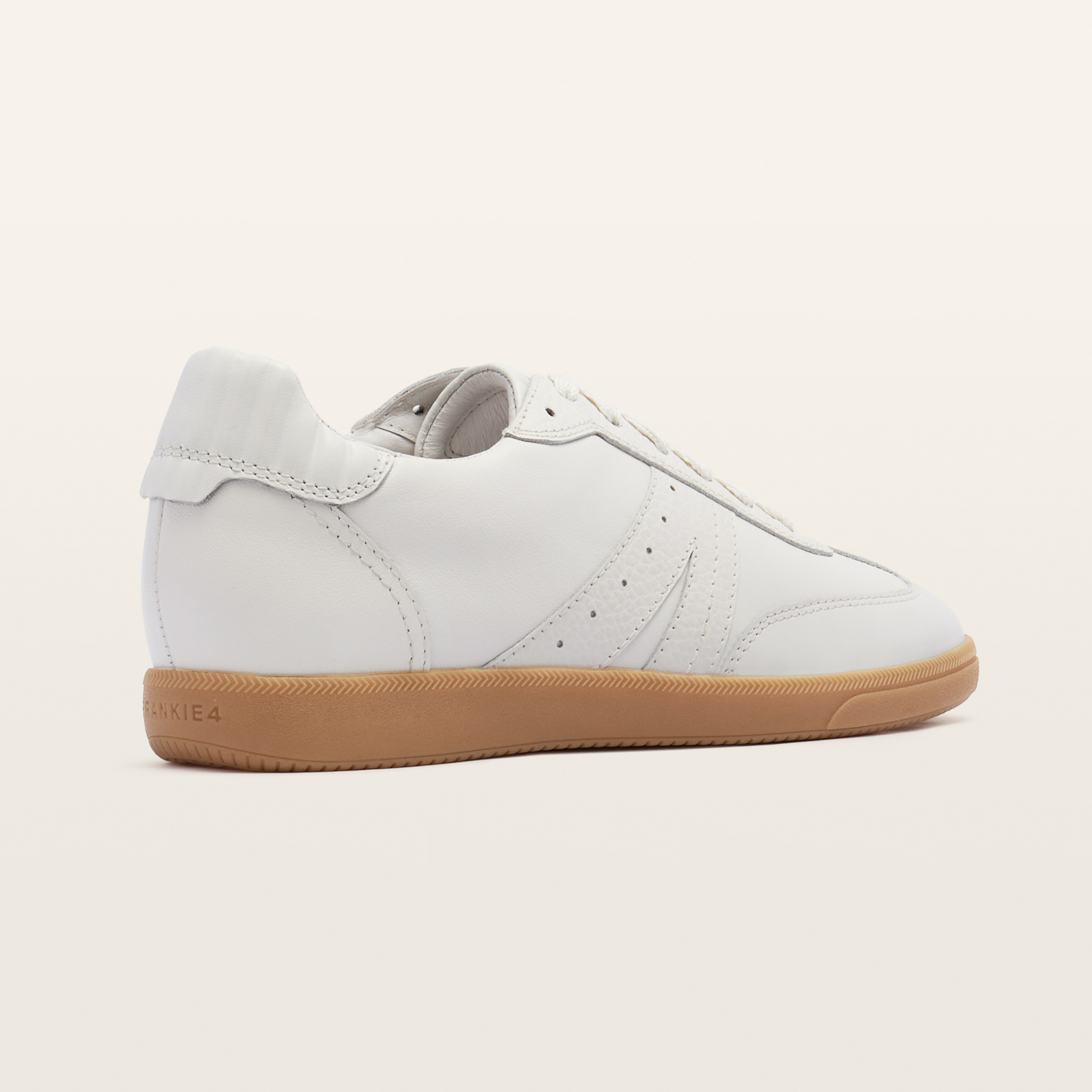 Levi White Soft Emboss Leather Sneakers