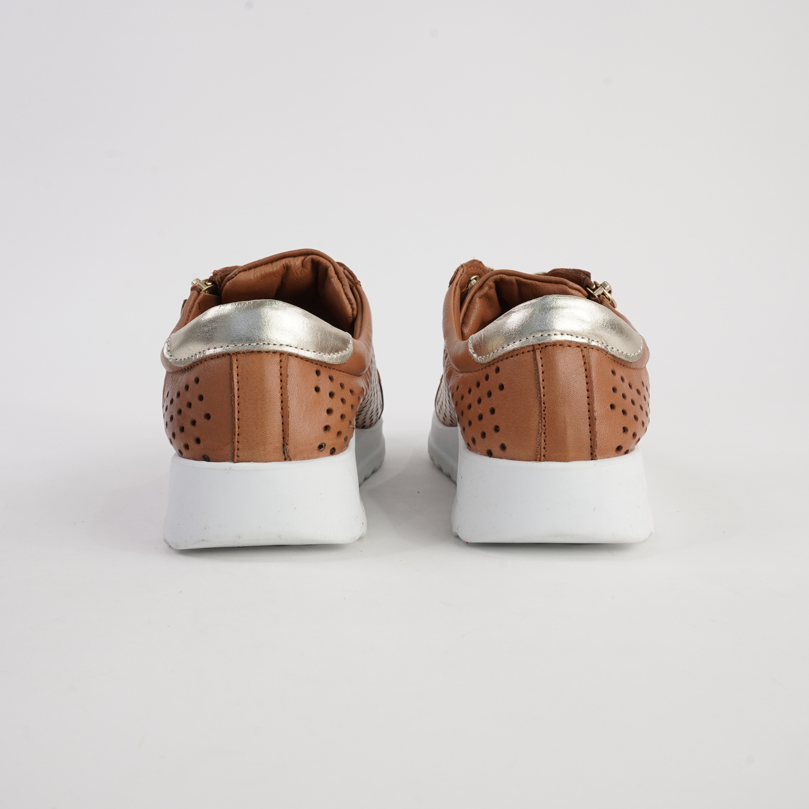 Eg256 Tan Leather Sneakers