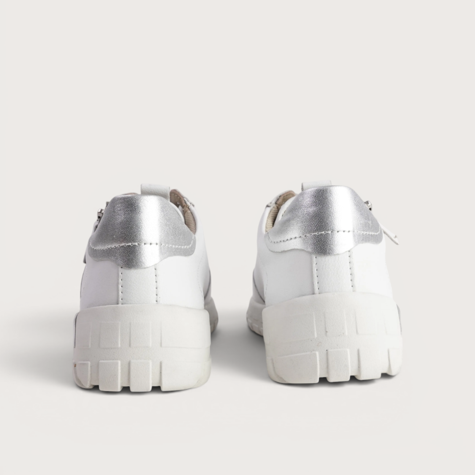 Gabby 01 White Silver Sneakers