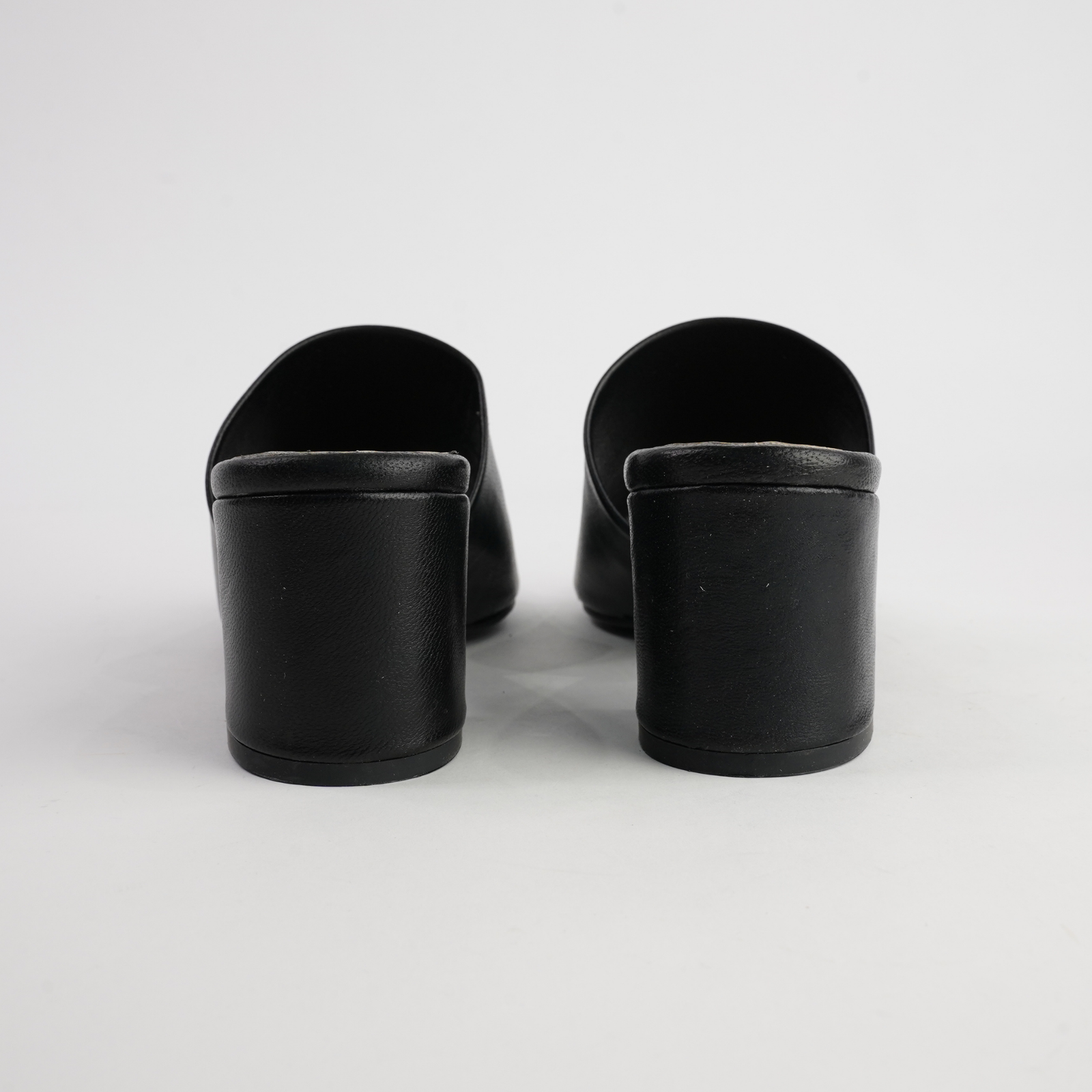 Marquee Black Leather Heels