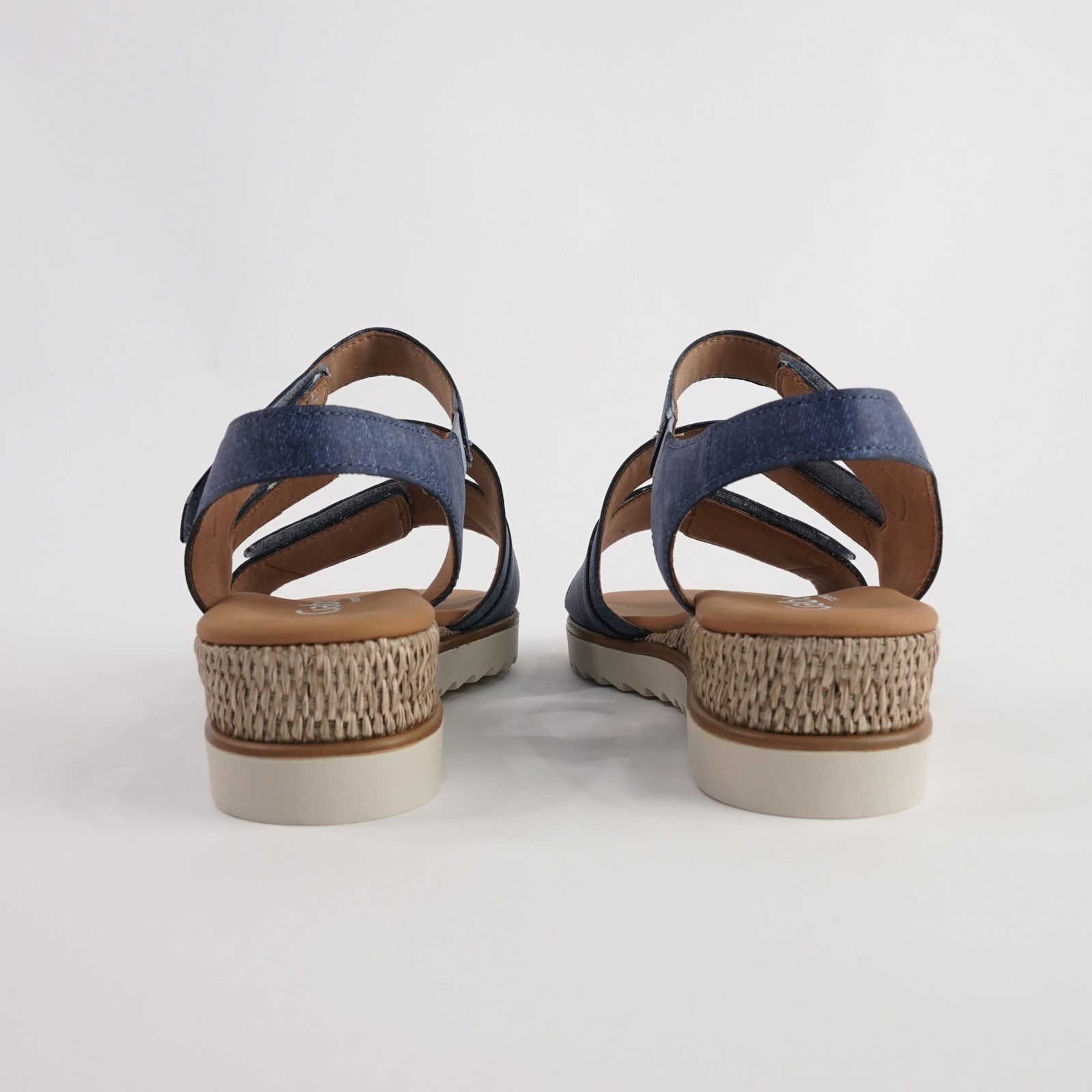Ruth Denim Leather Sandals