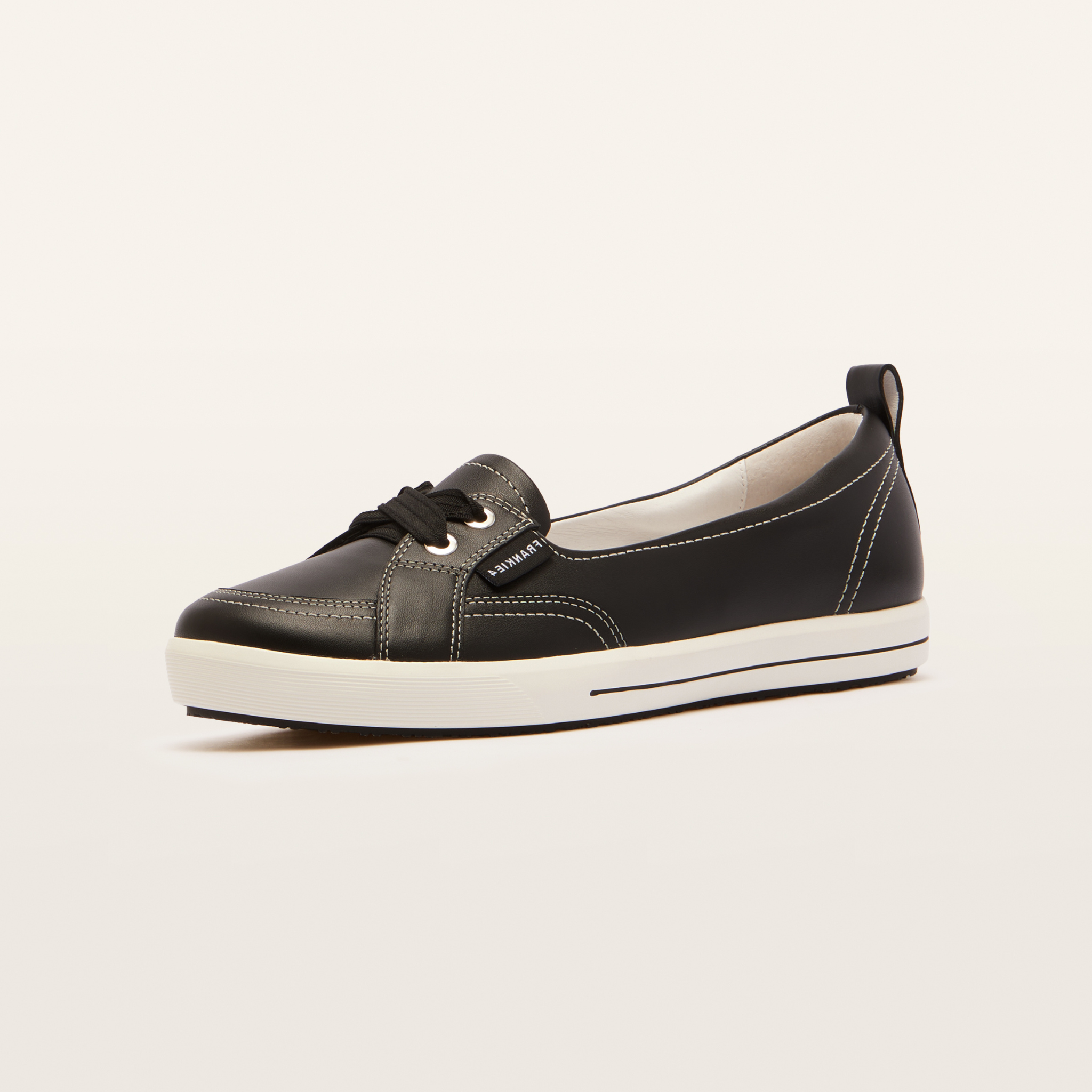 Sophie IV Black Leather Sneakers