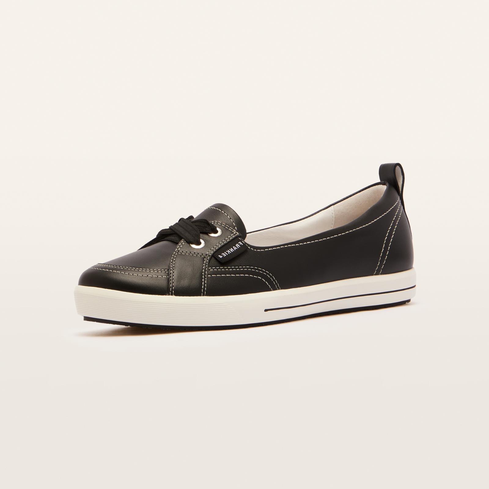 Sophie IV Black Leather Sneakers