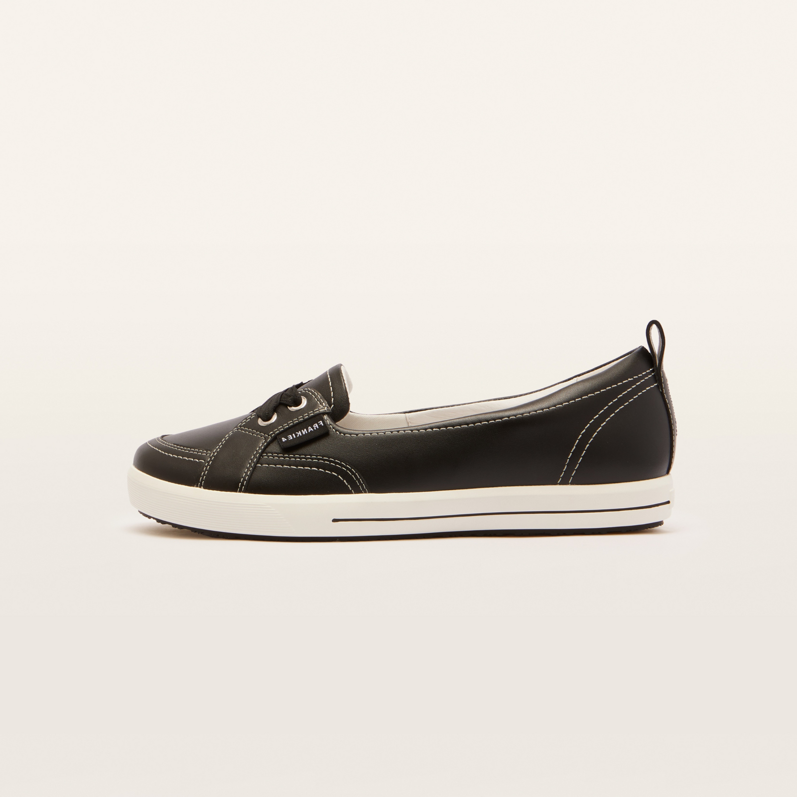 Sophie IV Black Leather Sneakers