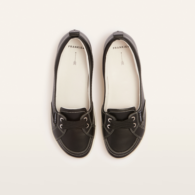 Sophie Iv Black Leather Sneakers