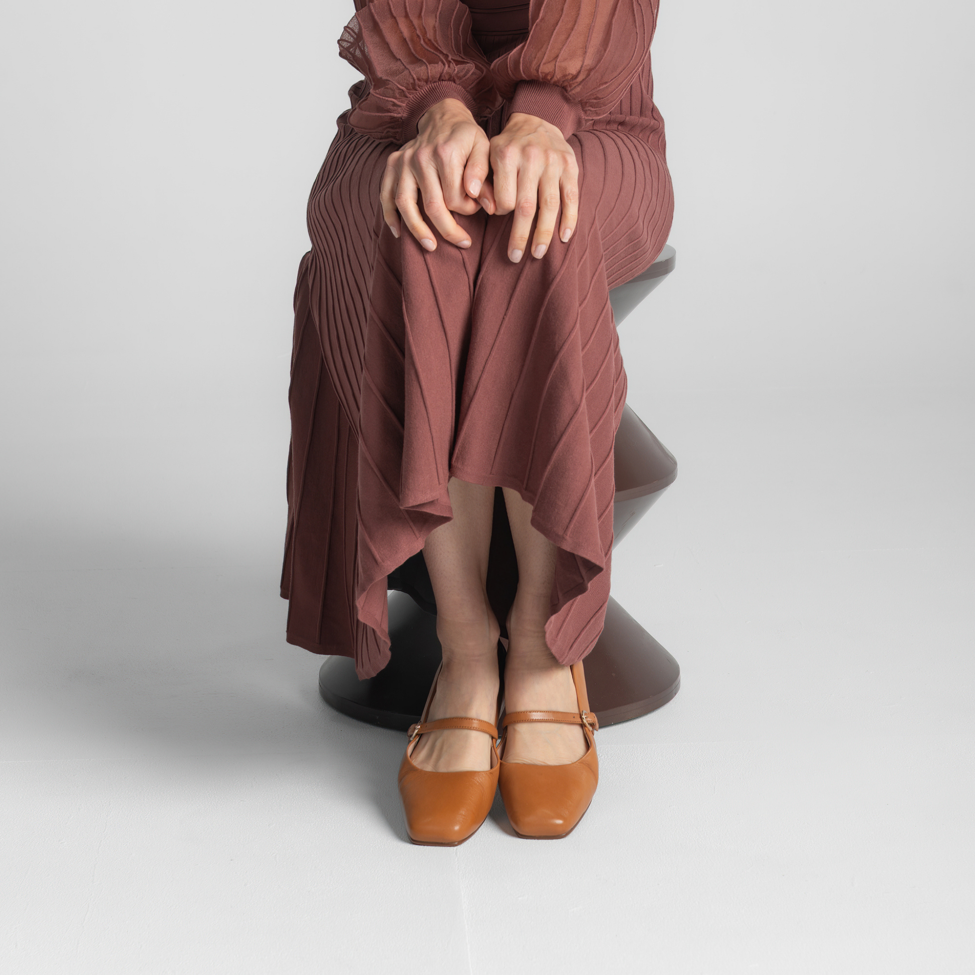 Hepburn Soft Tan Leather Ballet Flats