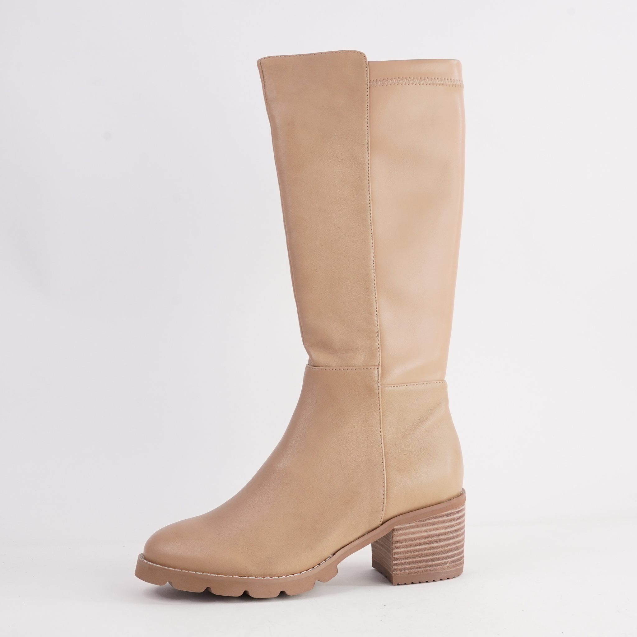 Anderson Camel Leather Knee High Boots
