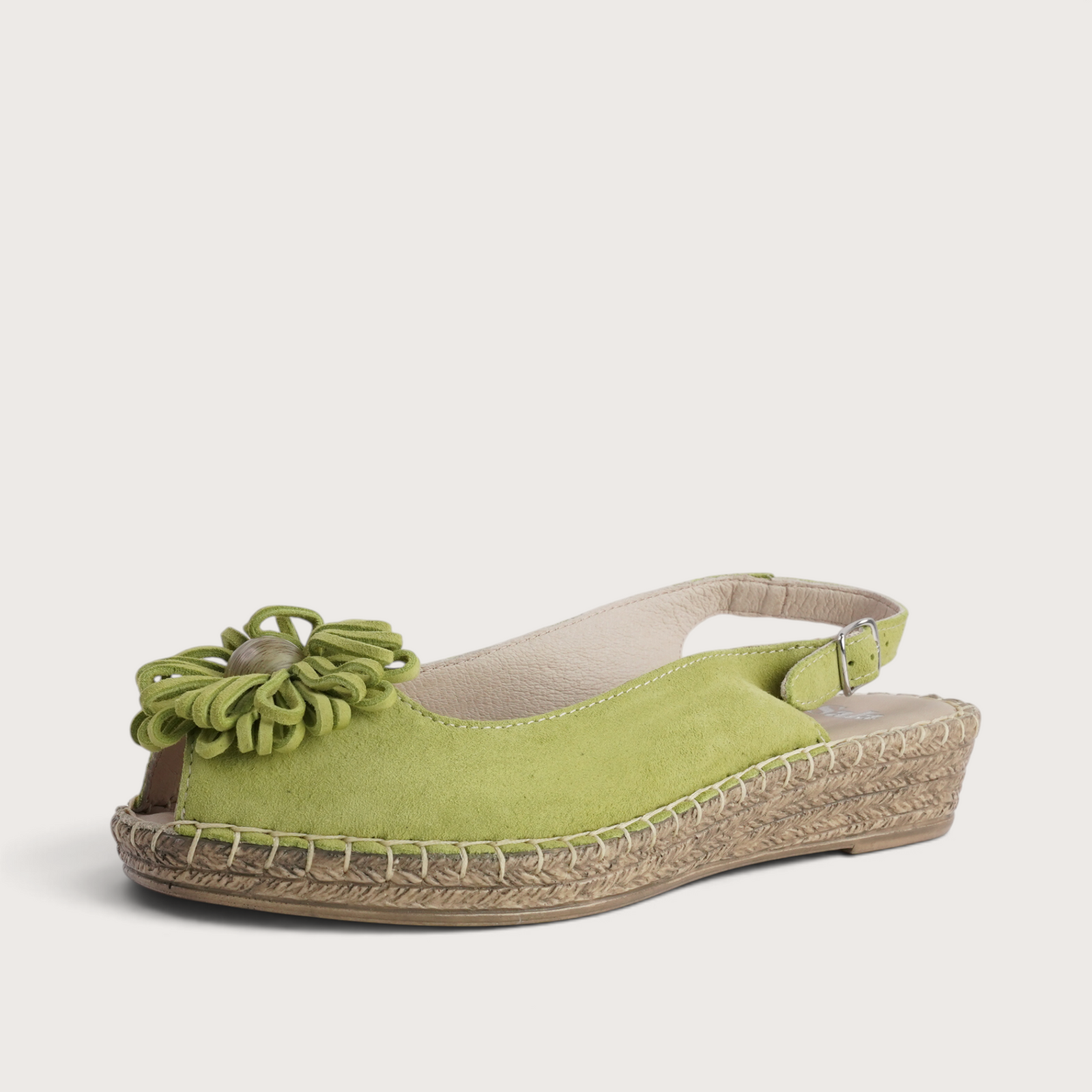 Erica Melon Suede Espadrille Wedges