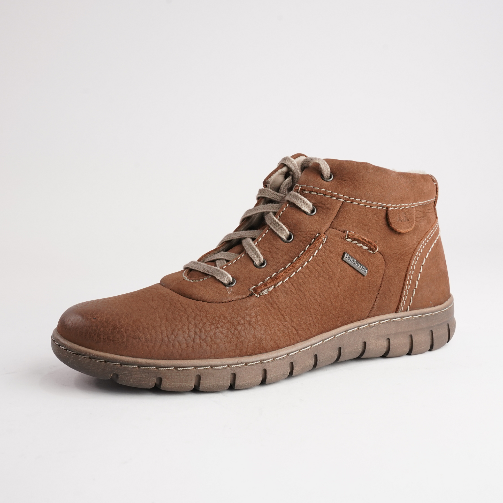 Steffi 53 Cognac Leather Ankle Boots