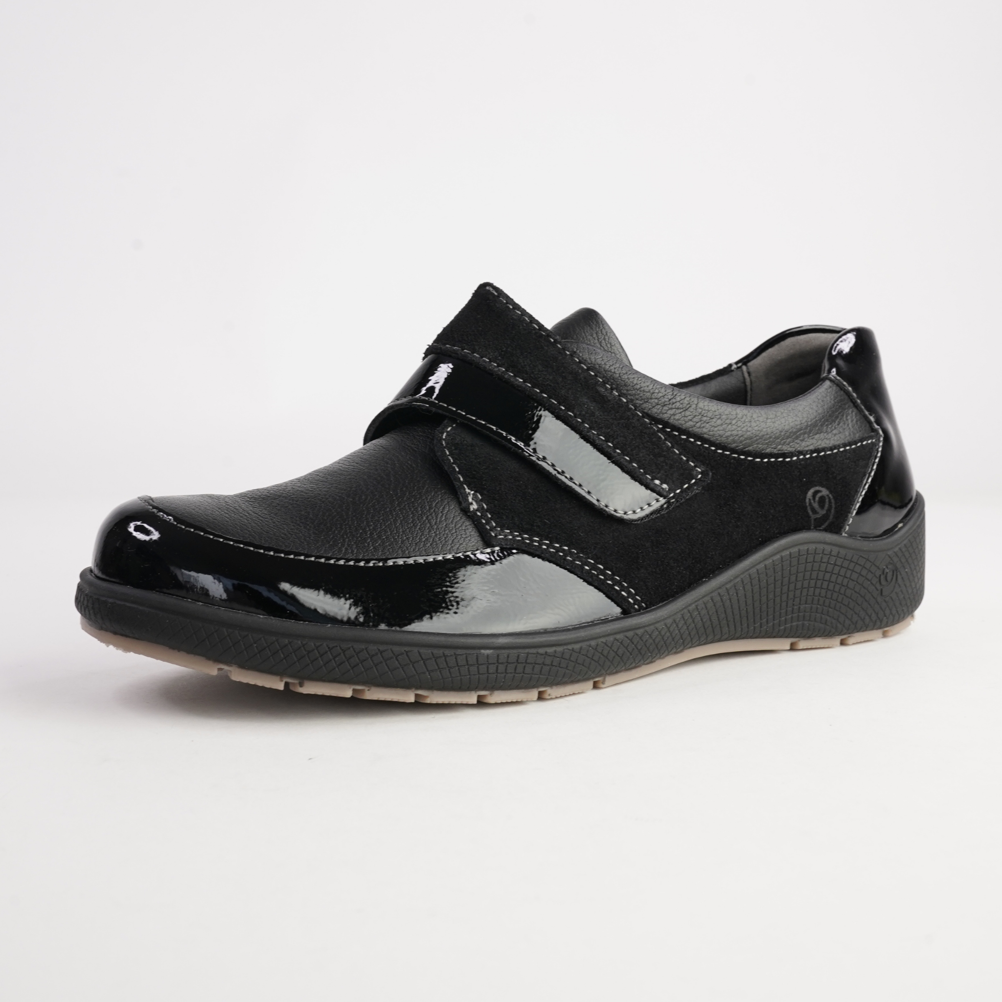 Poem Black Leather Flats