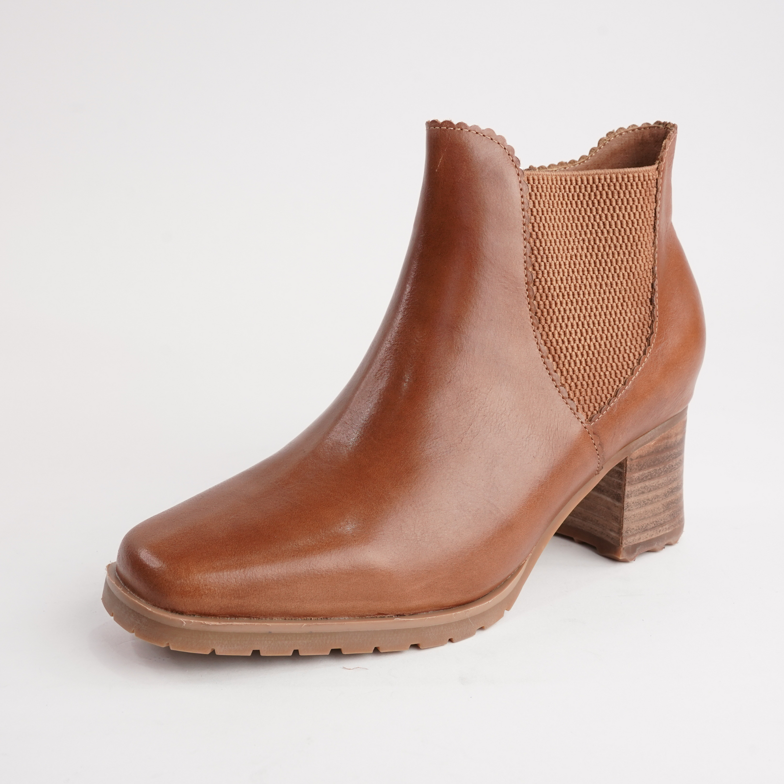 Loz Tan Leather Ankle Boots