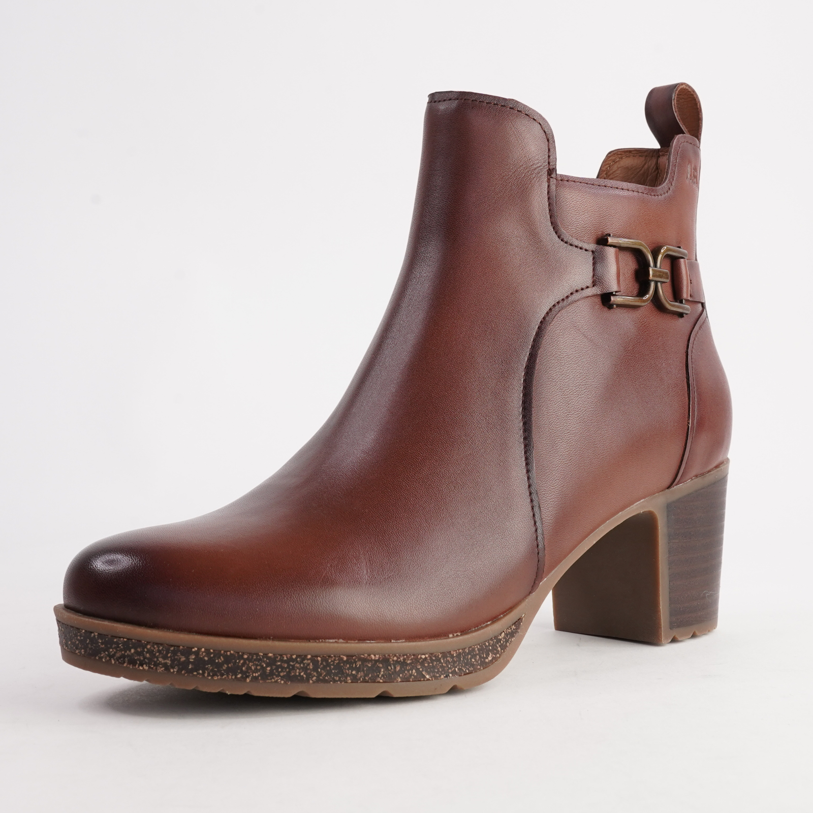 Gloria 04 Cognac Leather Ankle Boots