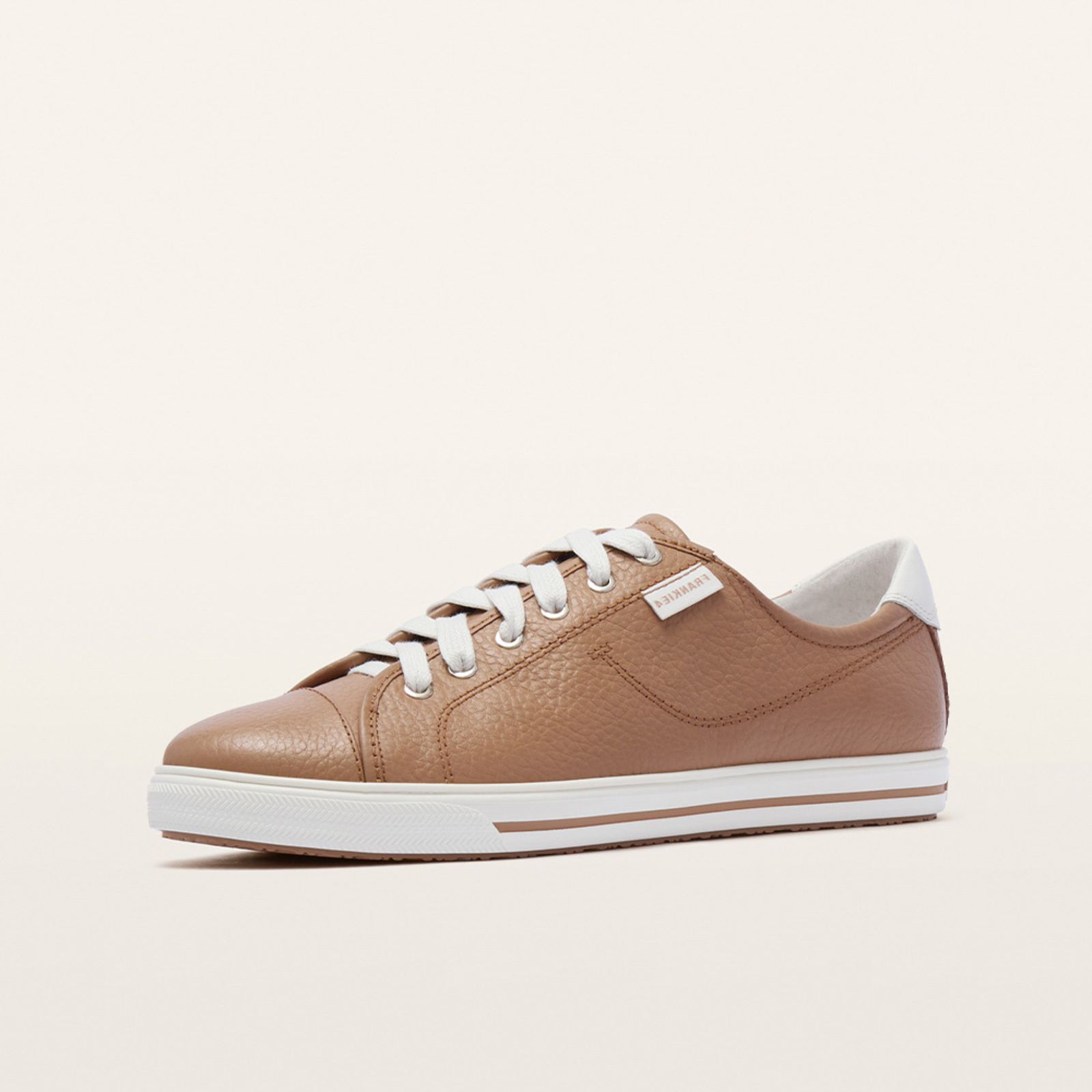 Nat III Soft Tan Tumbled Leather Sneakers