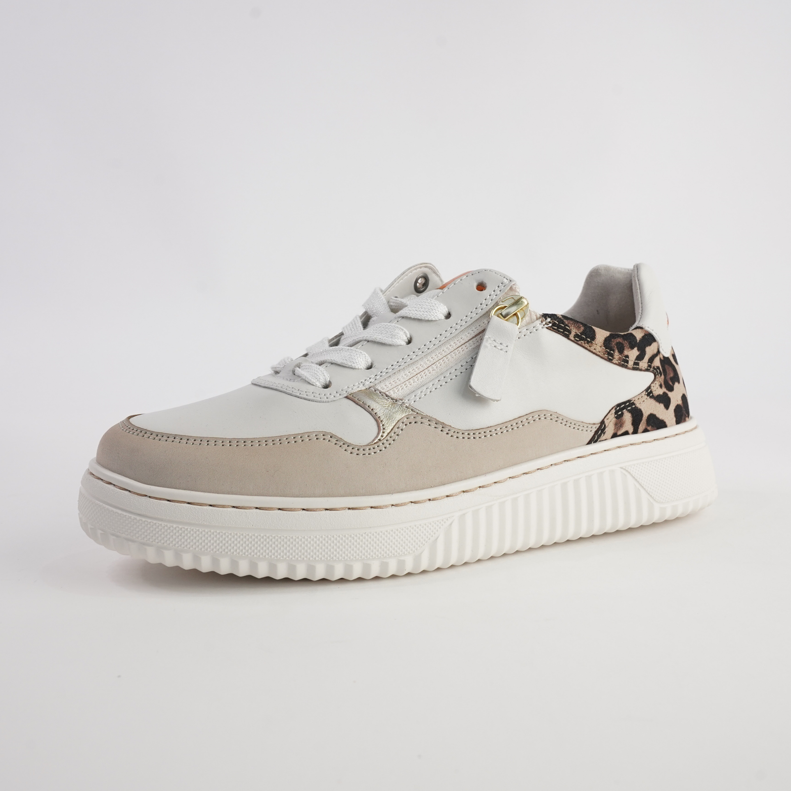 Demi Off White/ Natural Leather Sneakers