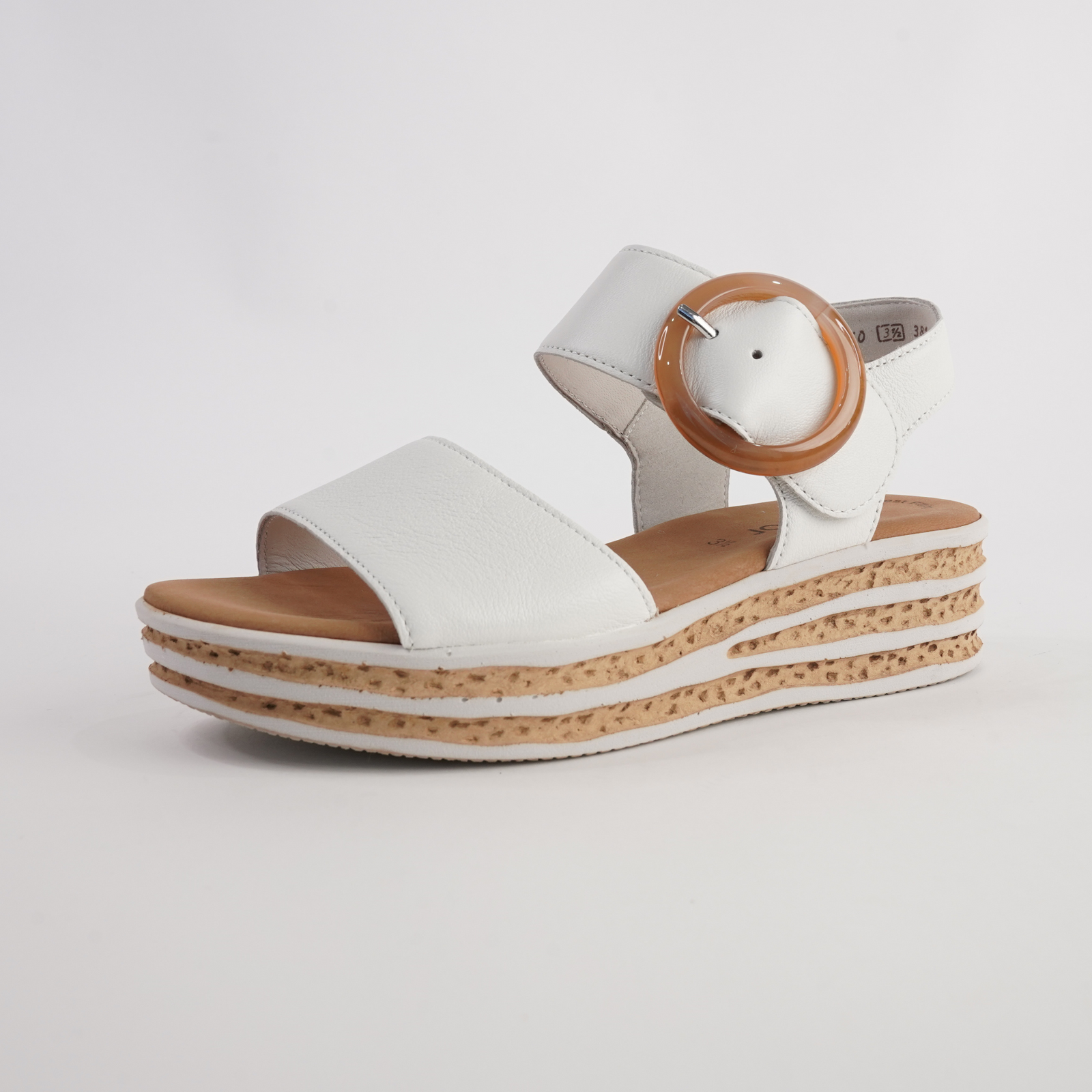 Margo White Leather Sandals