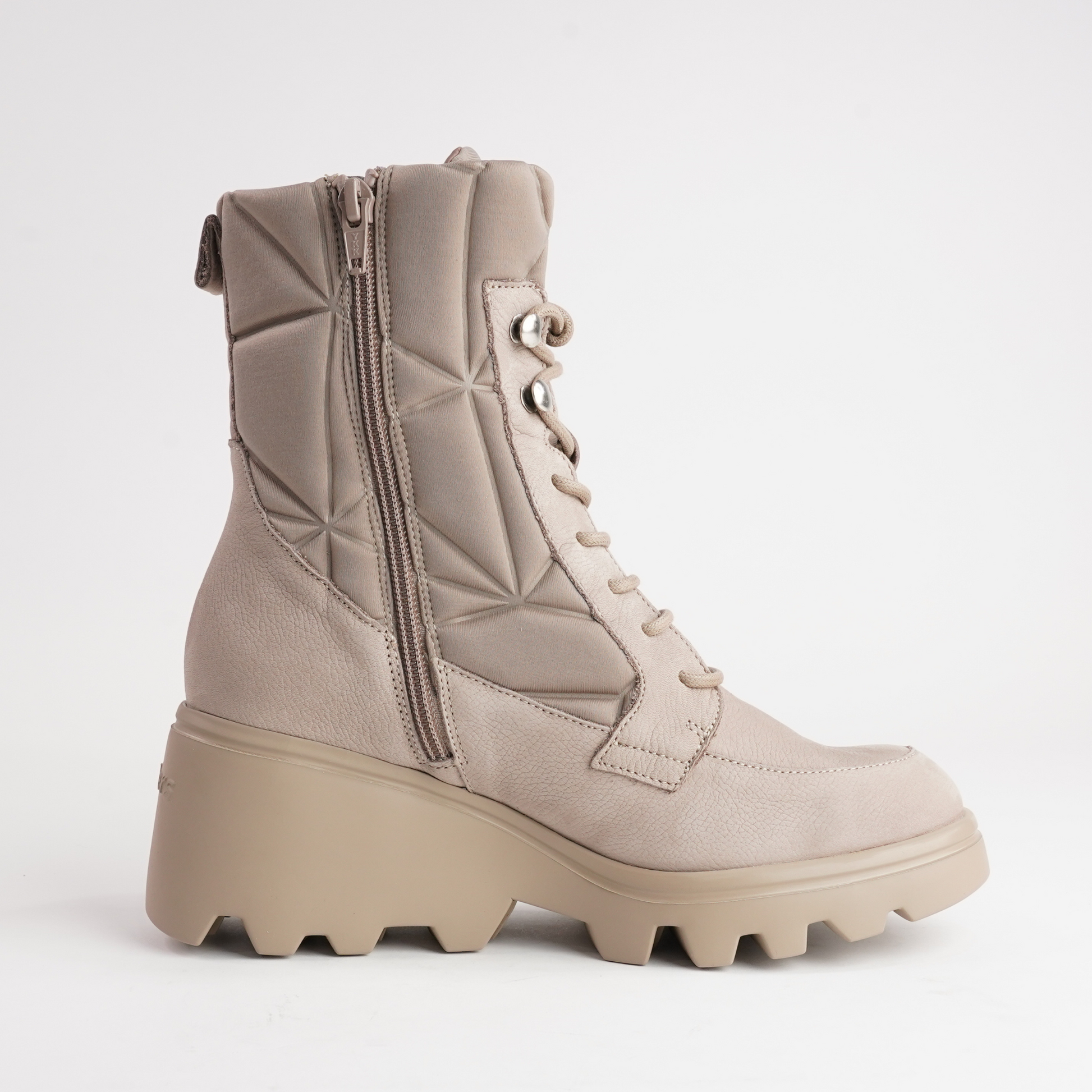 Eshy Taupe Leather Boots
