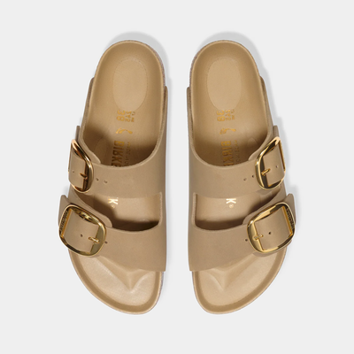 Arizona Big Buckle Tabacco Brown Oiled Leather Sandals