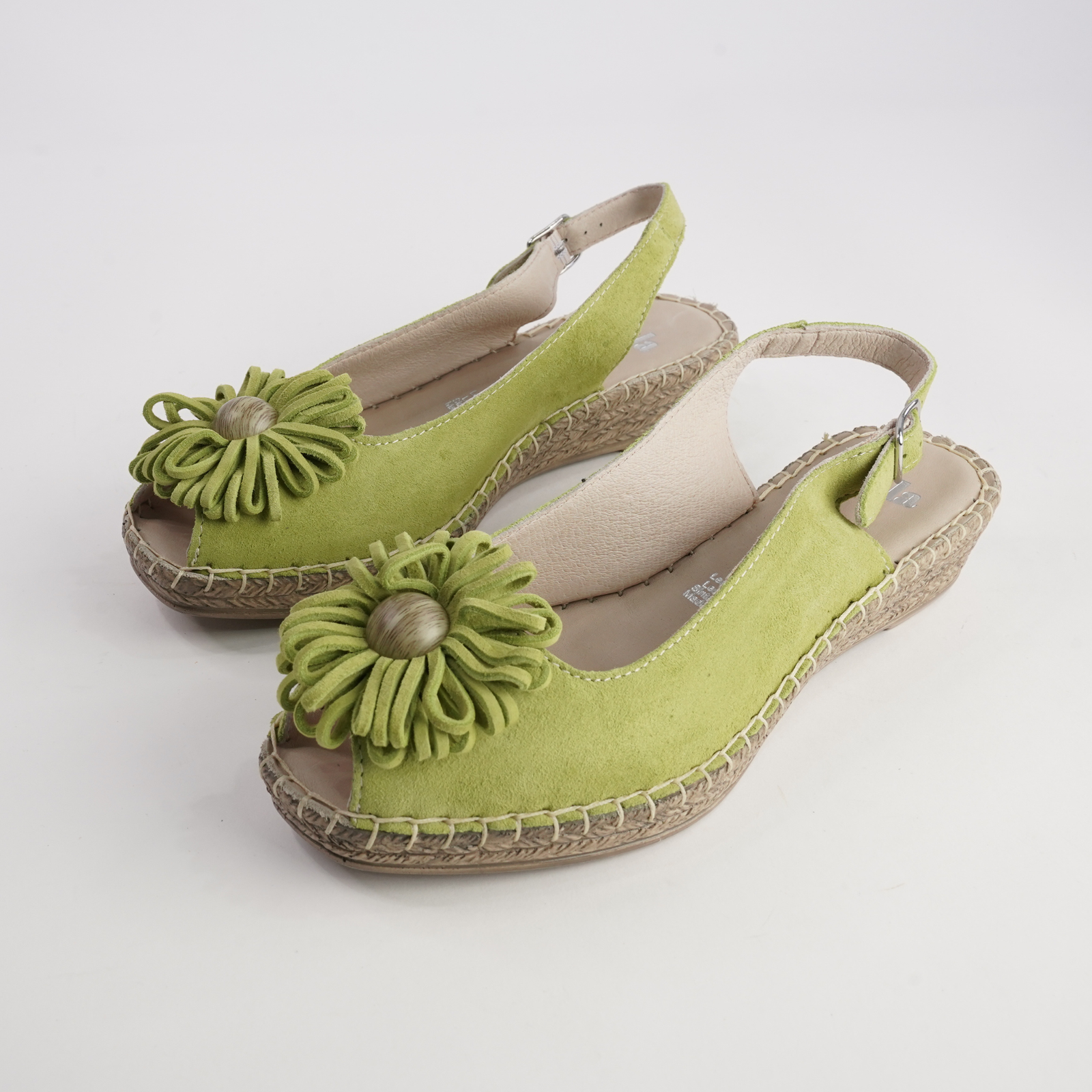 Erica Melon Suede Espadrille Wedges