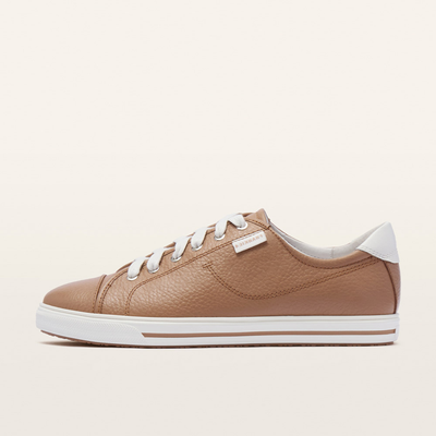 Nat III Soft Tan Tumbled Leather Sneakers