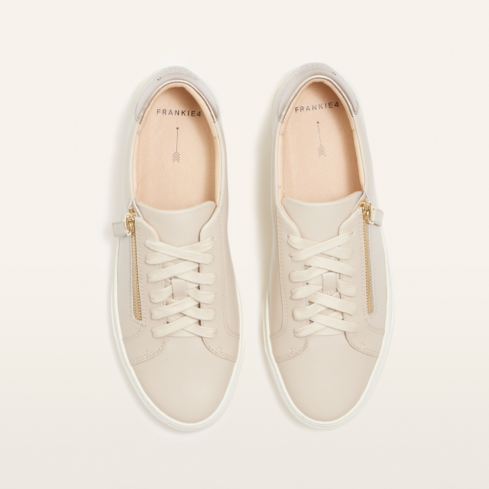 Billie Ecru Leather Sneakers