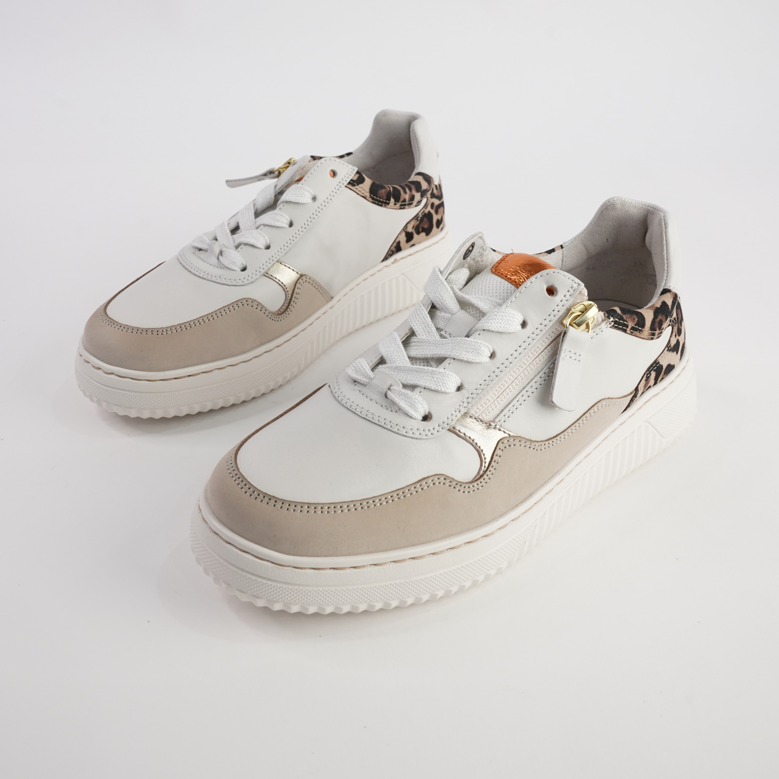 Demi Off White/ Natural Leather Sneakers