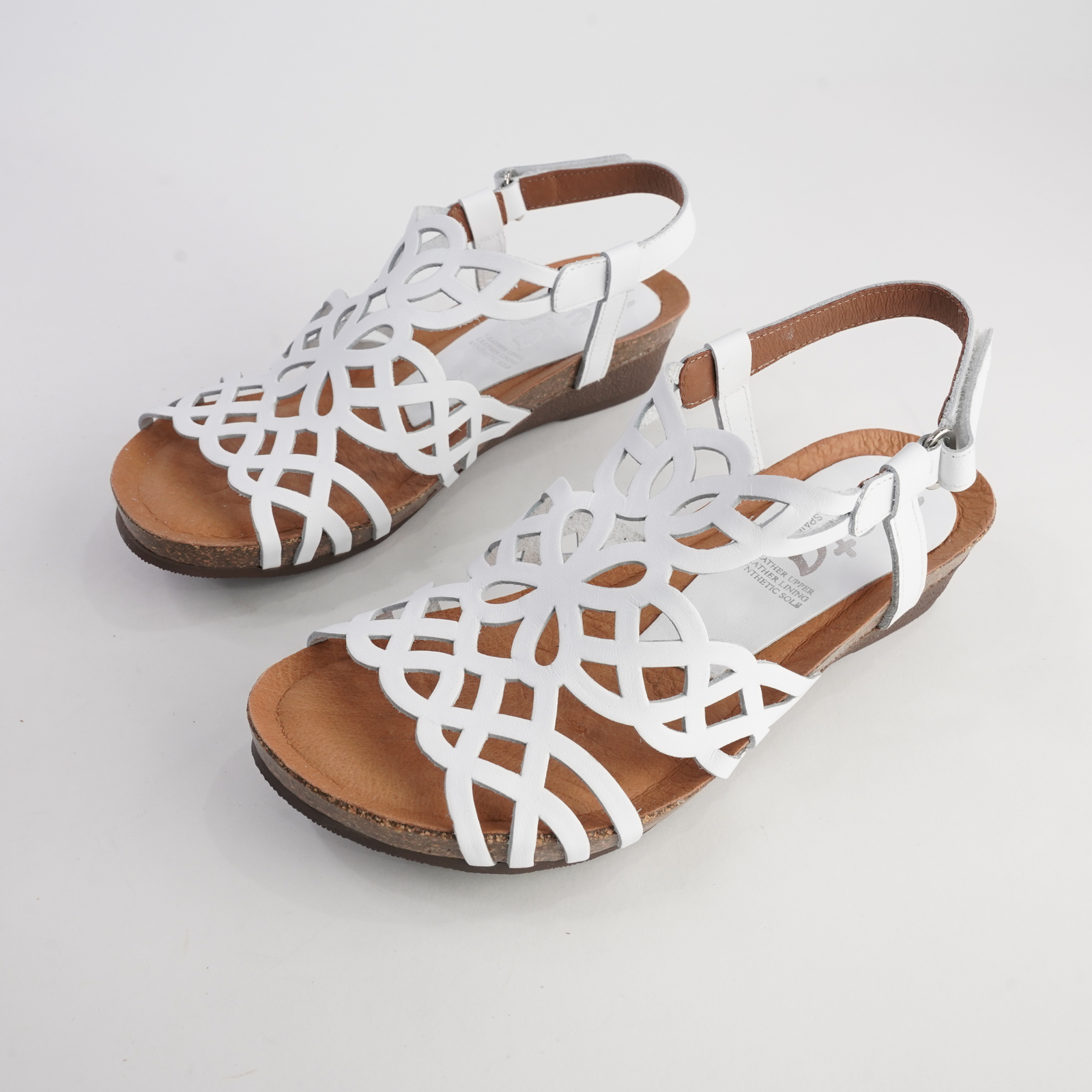 Izabel White Leather Sandals