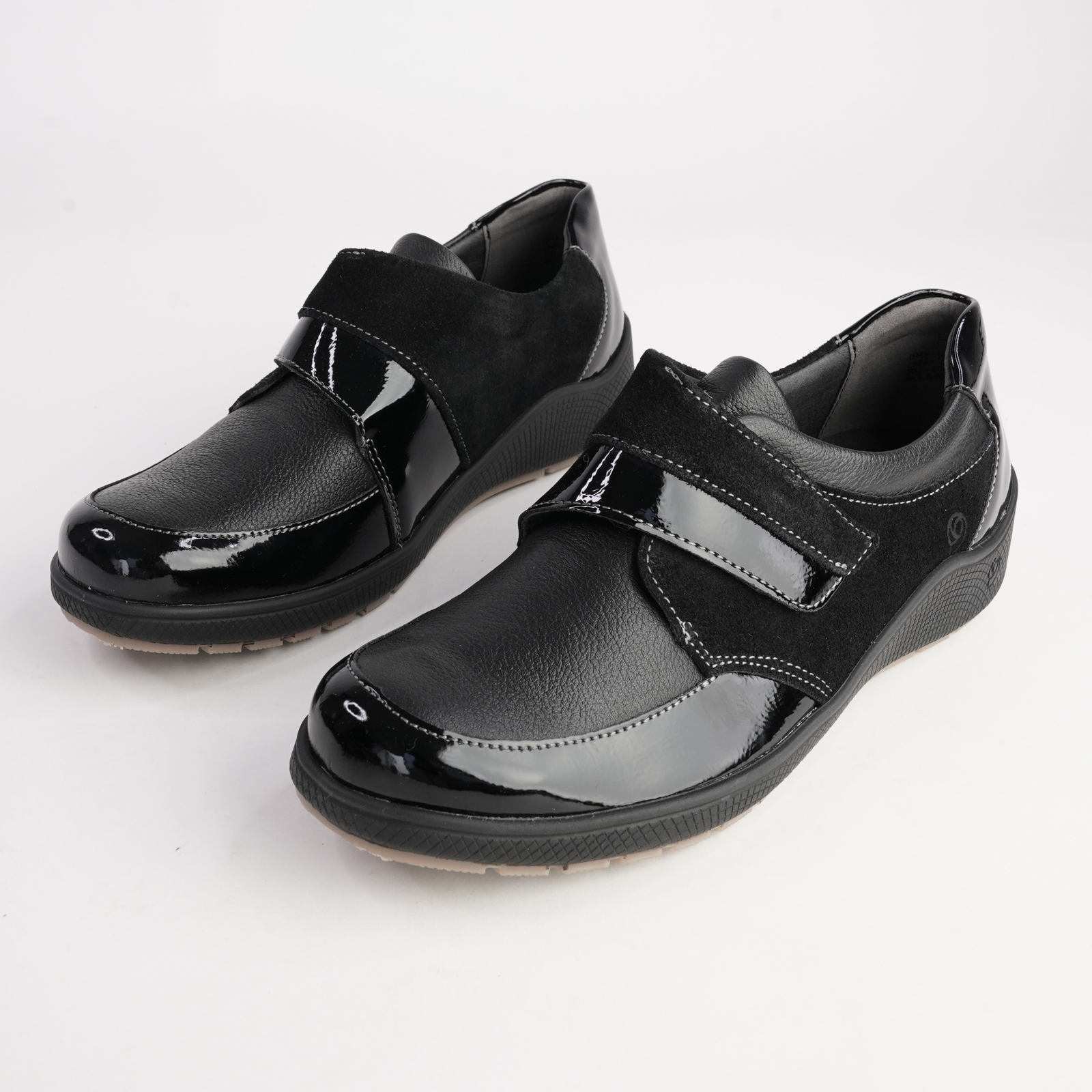 Poem Black Leather Flats