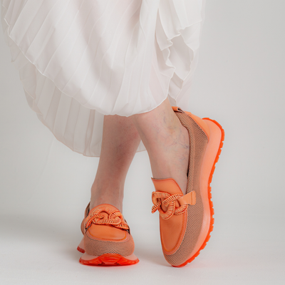 Hv254065 Tangerine Leather Loafers
