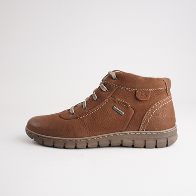 Steffi 53 Cognac Leather Ankle Boots
