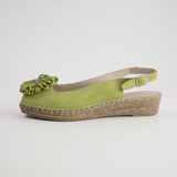 Erica Melon Suede Espadrille Wedges
