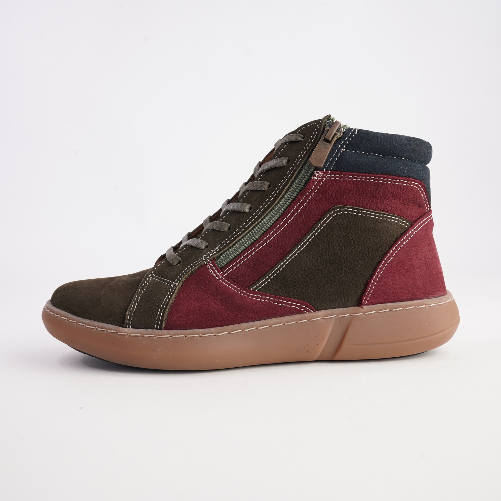 Willora Khaki Multi Nubuck Leather Ankle Boots