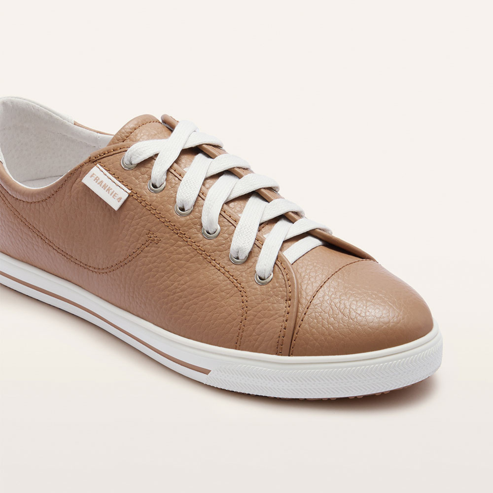 Nat III Soft Tan Tumbled Leather Sneakers