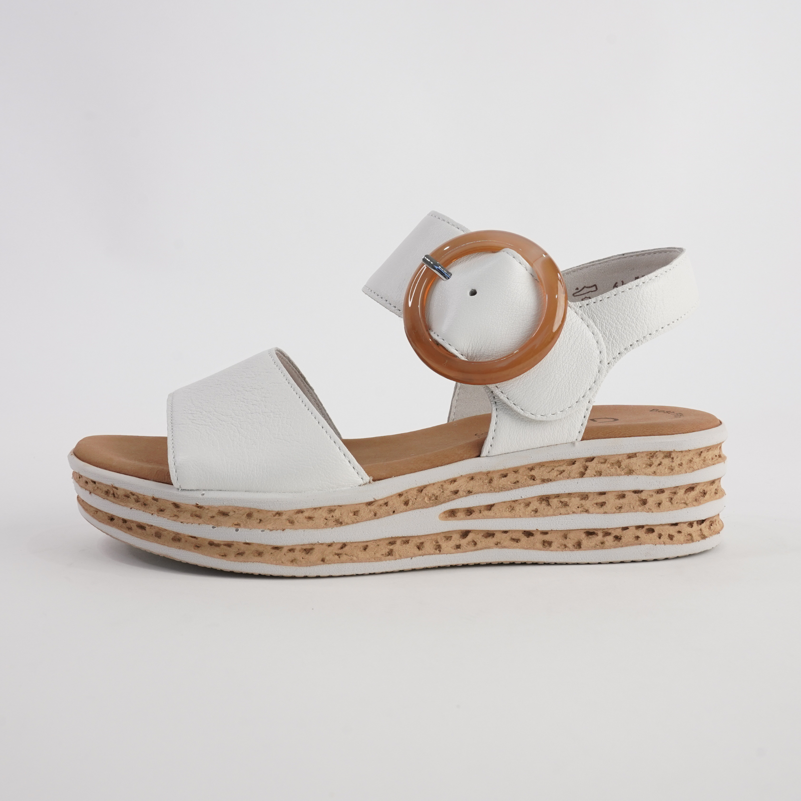 Margo White Leather Sandals