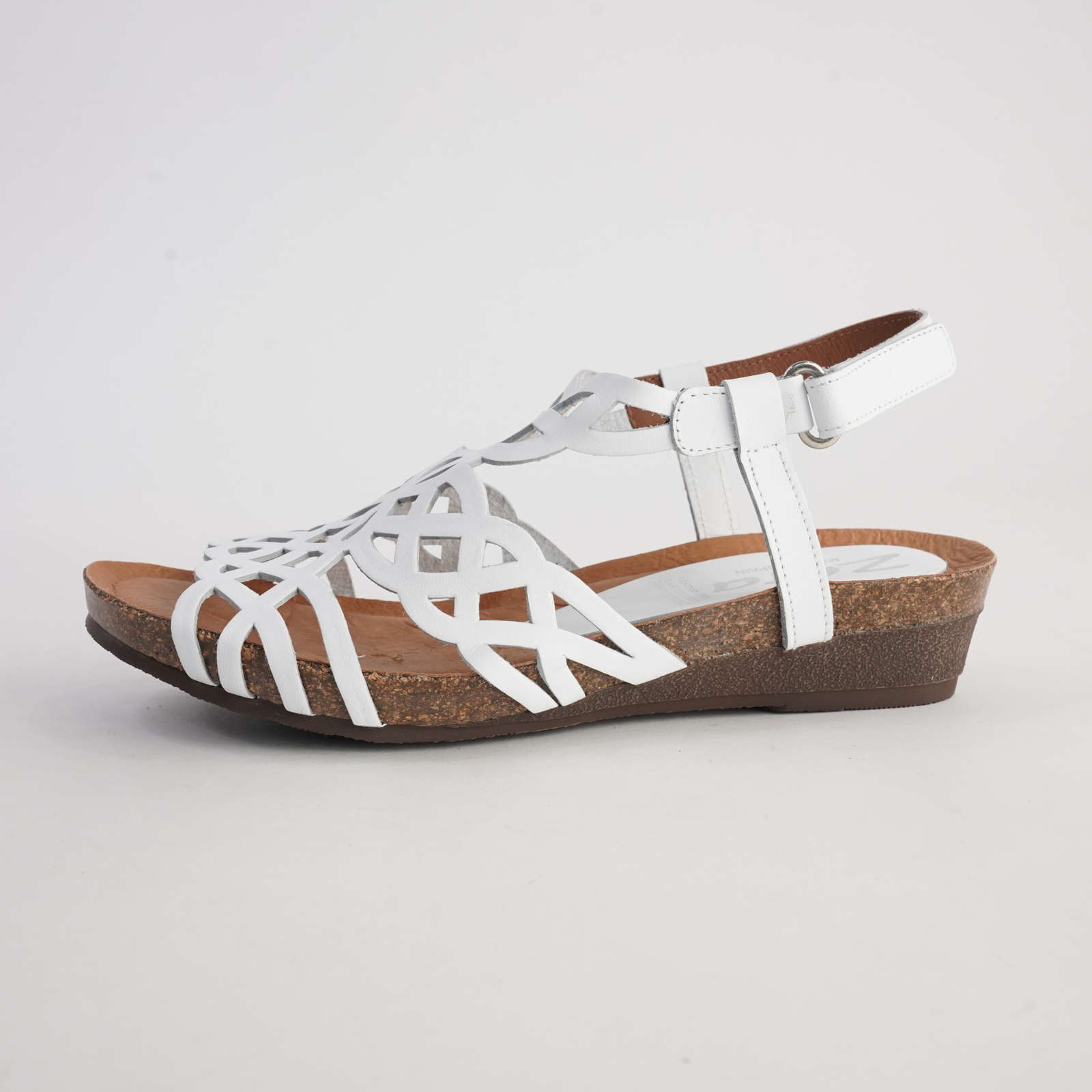 Izabel White Leather Sandals