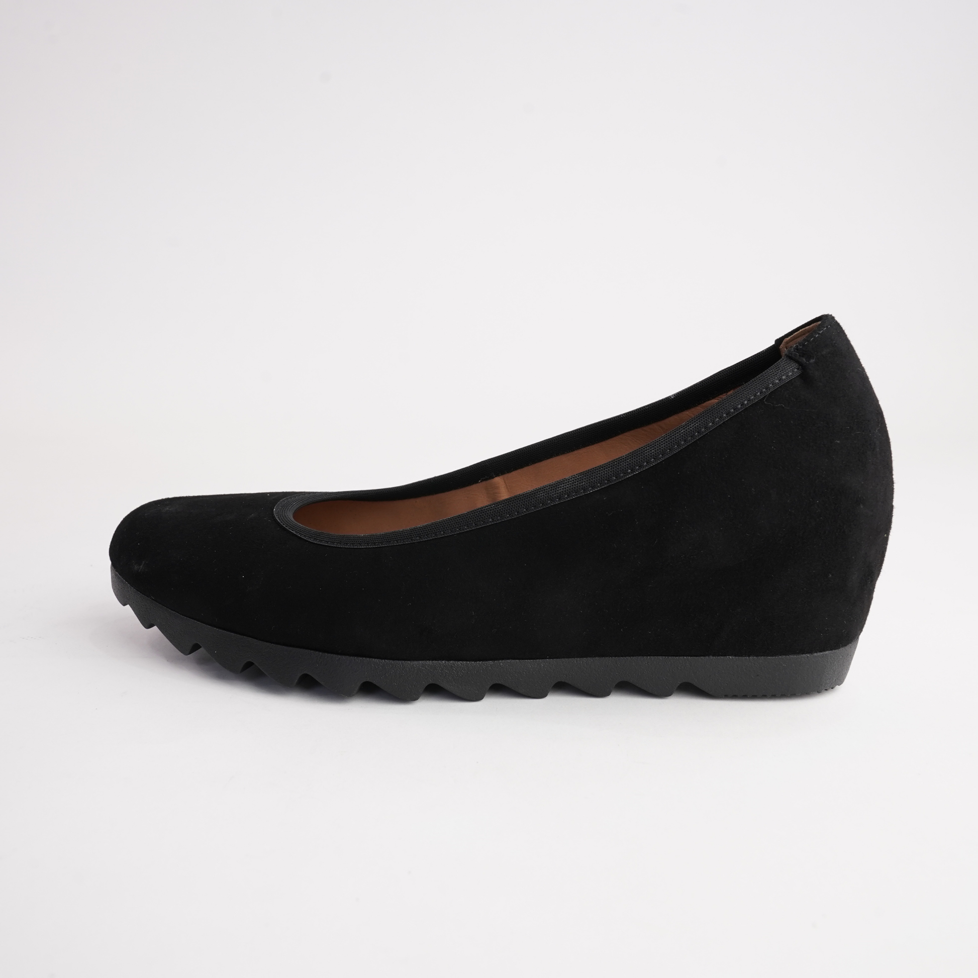 Gail Black Suede Leather Heels