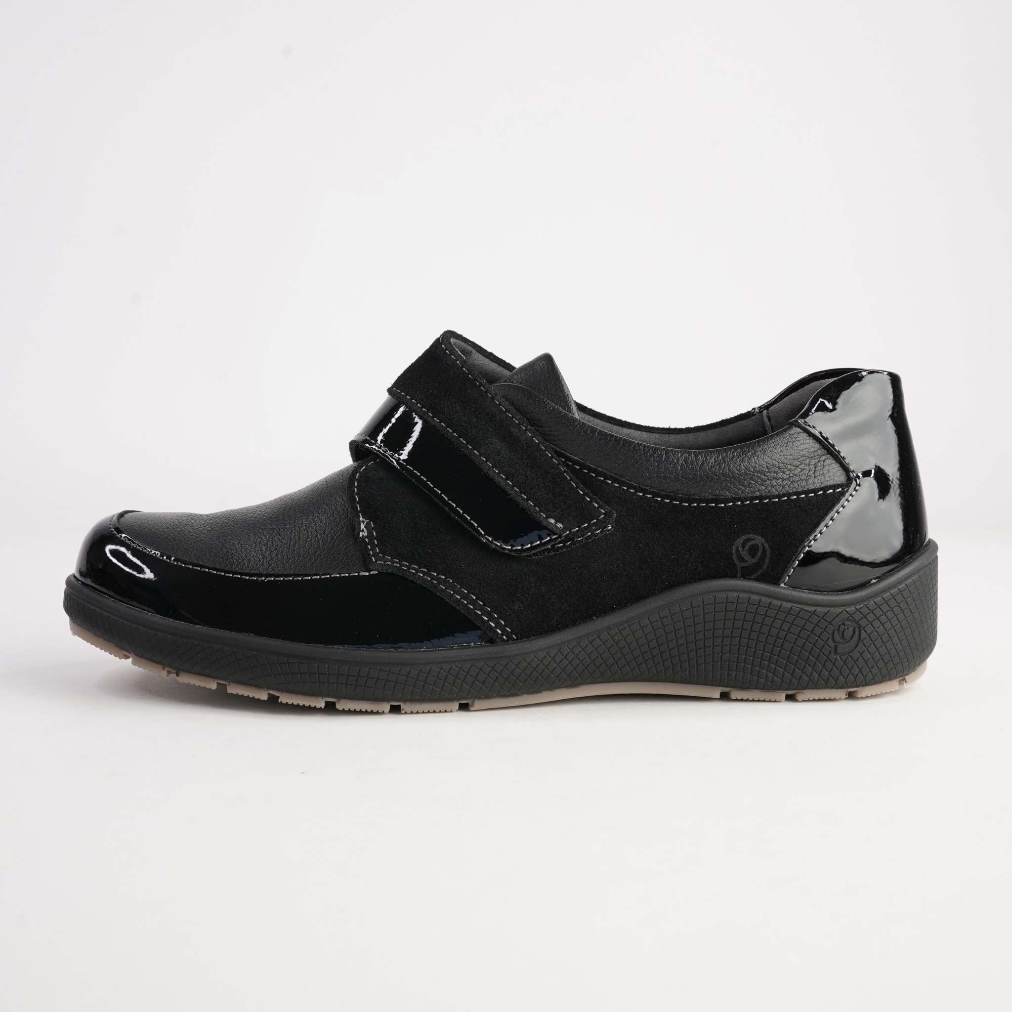 Poem Black Leather Flats