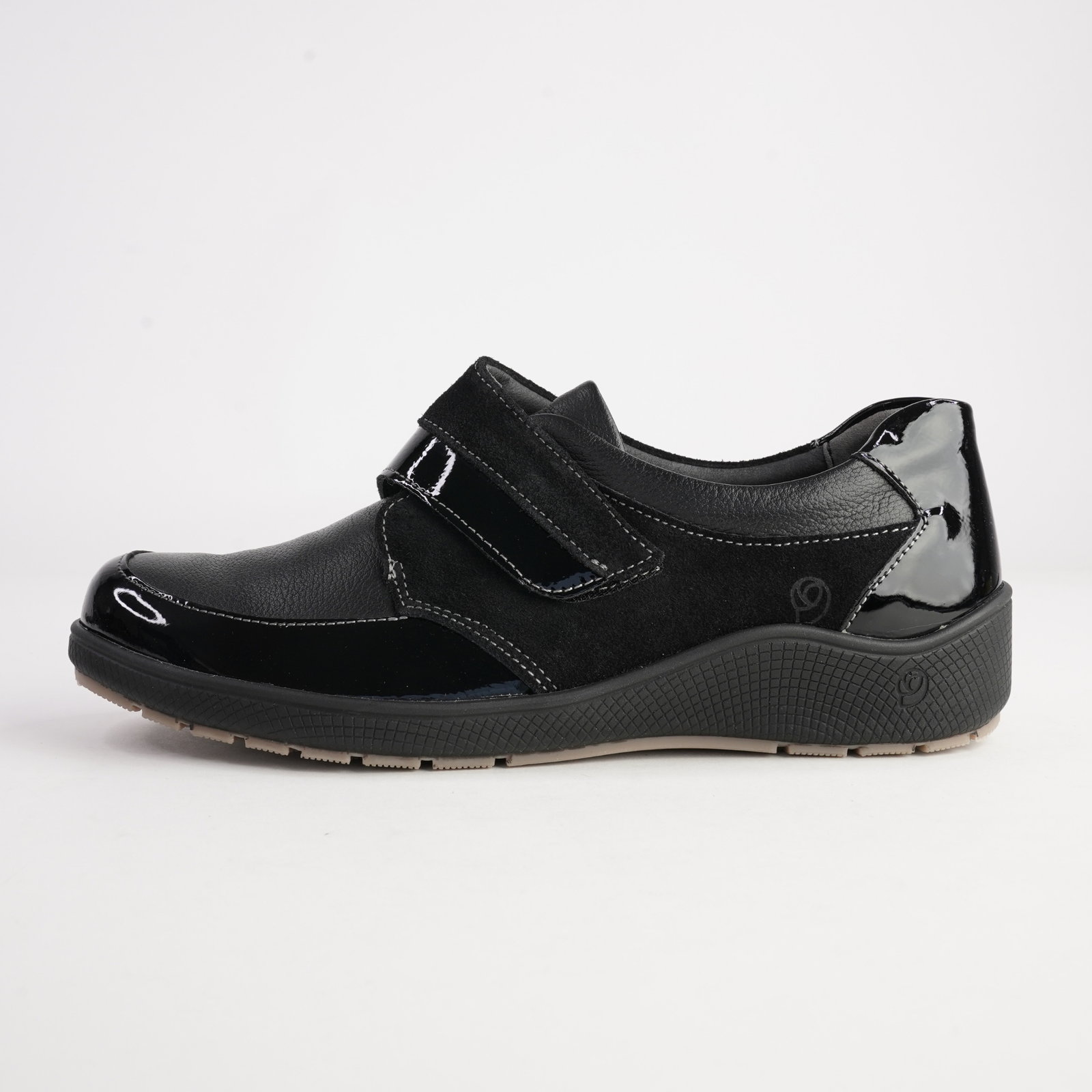 Poem Black Leather Flats