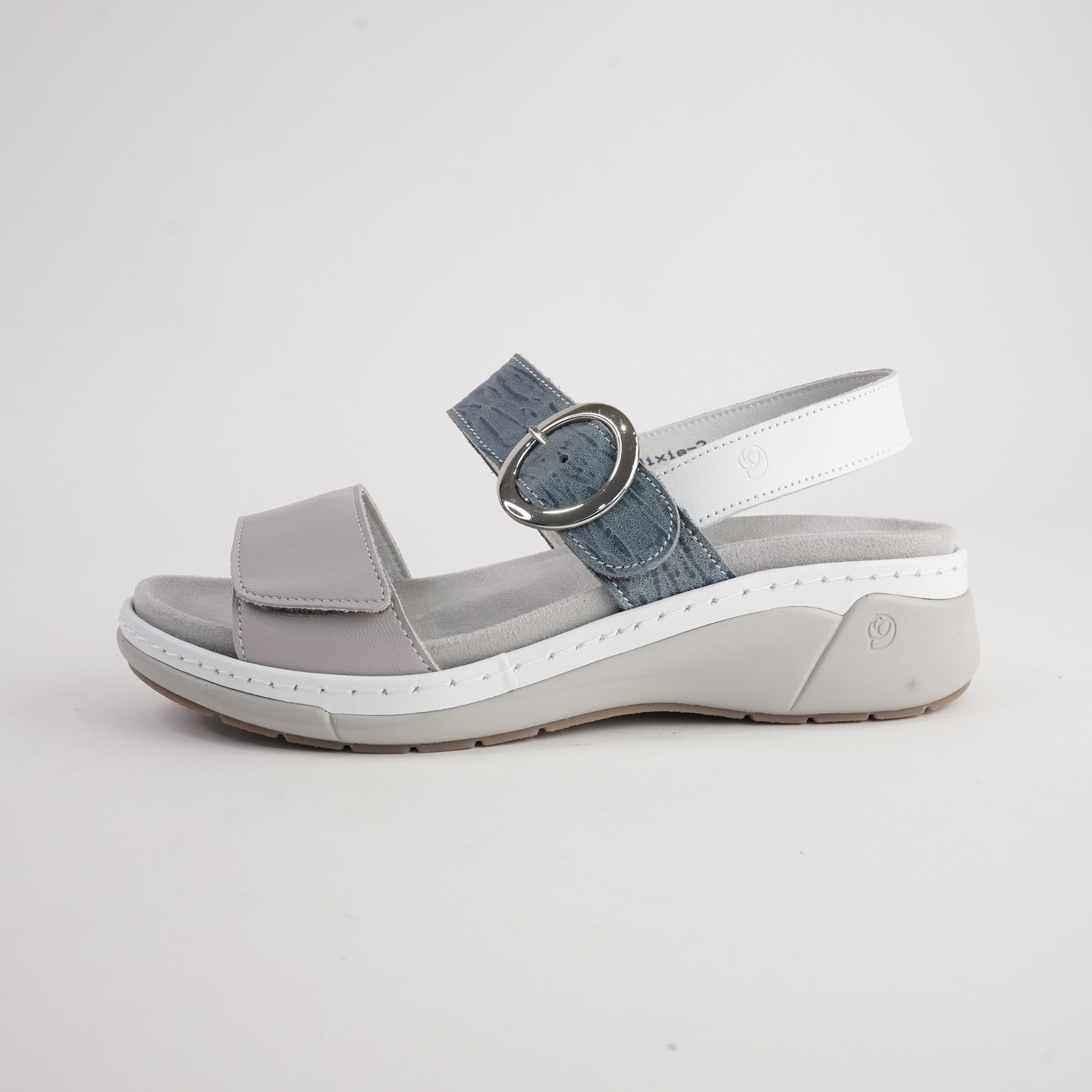 Dixie White Multi Leather Sandals