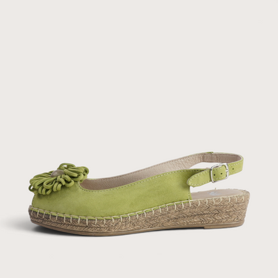Erica Melon Suede Espadrille Wedges