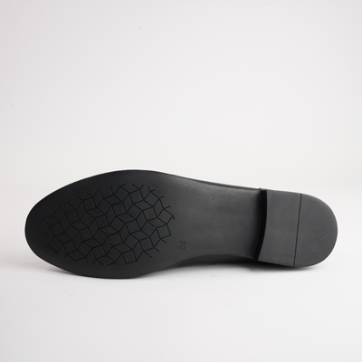 Gyor Black Leather Loafers