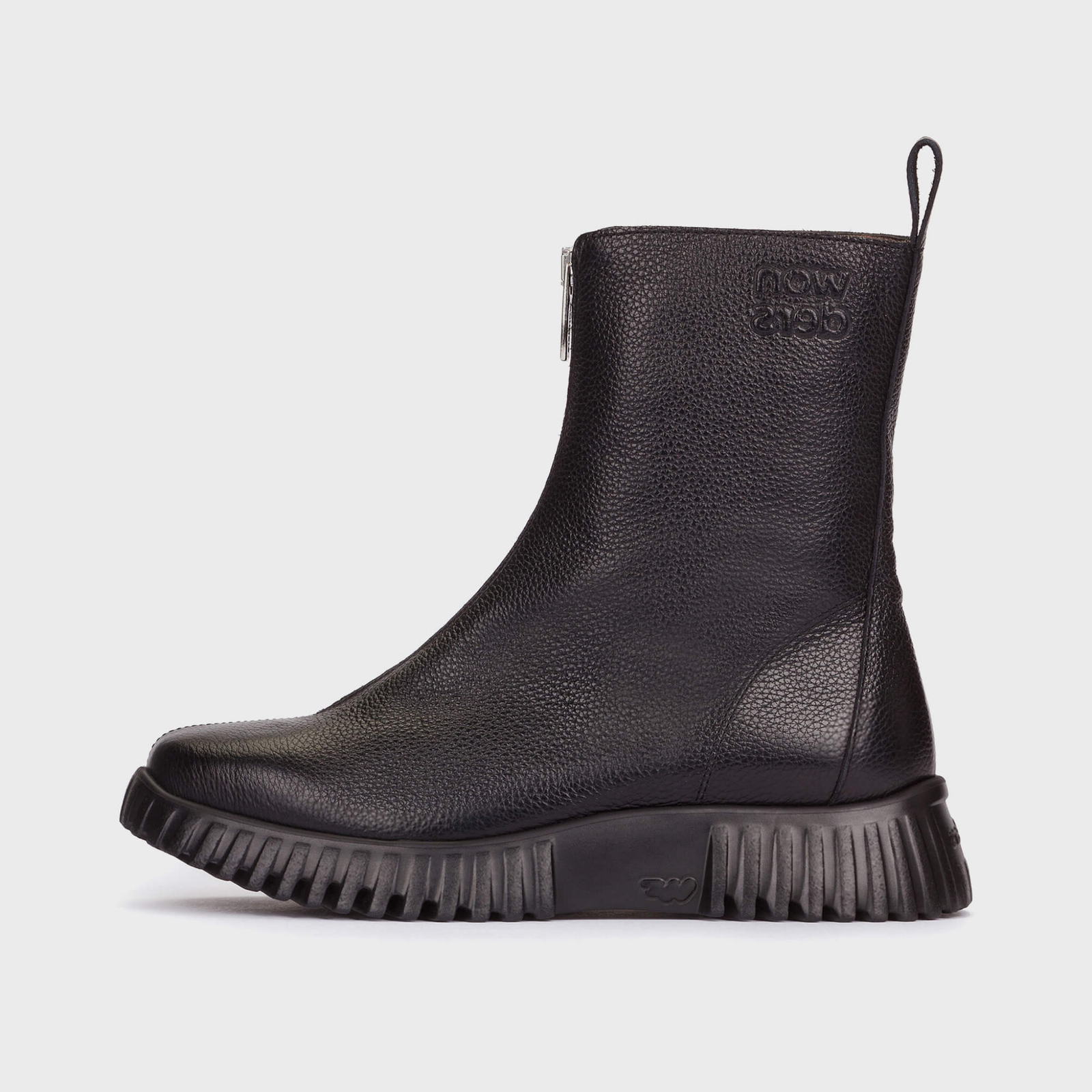 Nexa Negro Leather Ankle Boots